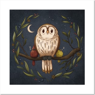 Owl Forest Friends Posters and Art
